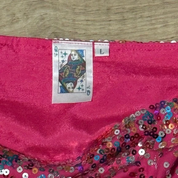 Pink Sequin Puff Sleeve Dress - Picture 2 of 10